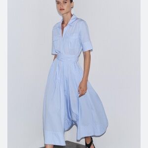 New ZARA ZW collection striped shirt dress